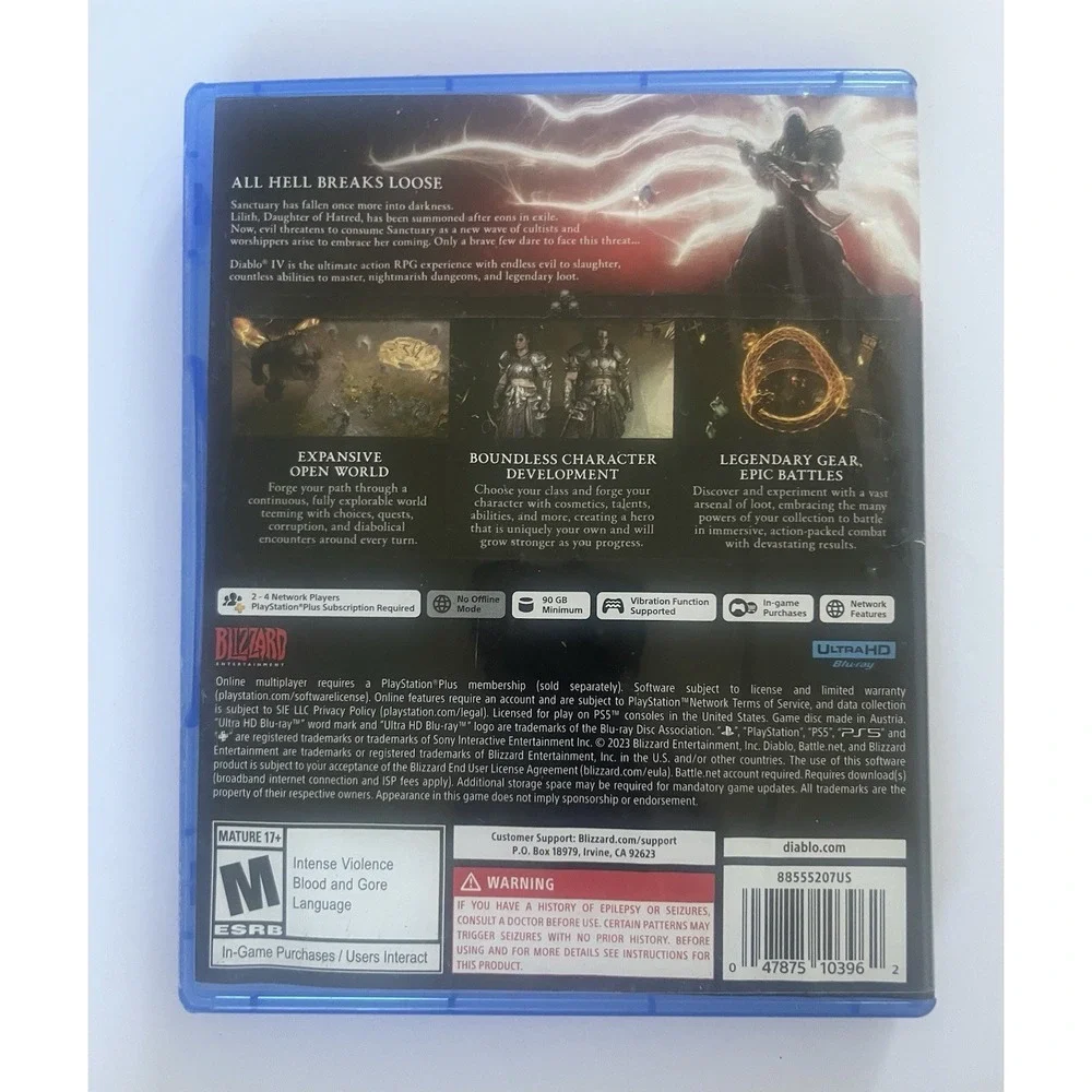 Diablo 4 - Sony PlayStation 5 PS5 Video Game - Excellent Condition!!!